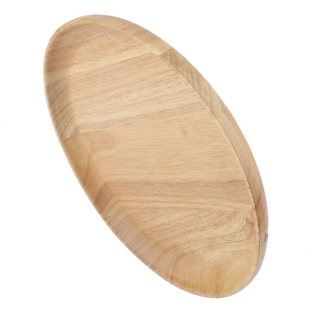 Bandeja de madera para servir, bandeja de madera redonda para té, plato de té, plato de madera para servir, funcionalidad versátil