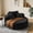Black, variant on Ataucjin 55'' Oversized Round Chaise Lounge Chair Indoor, Deep Seat Cloud Large Circle Sofa Chair, Corduroy Cloud Circle Chair with 3 Pillows, Ergonomic Circle Single Cloud Lounge