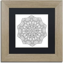 Trademark Fine Art "Curl Mandala" Canvas Art by Kathy G. Ahrens, Black Matte, Birch Frame