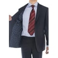 thumbnail image 6 of LN LUCIANO NATAZZI Men's Two Button Suit Side Vent Jacket Super 160'S Wool Suit Navy Blue, 6 of 7