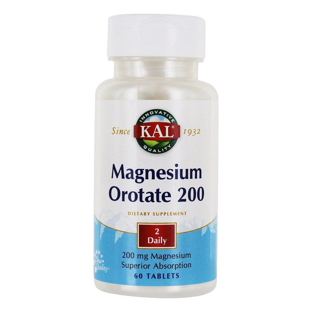 KAL Magnesium Orotate 200 mg For Nerve, Muscle, Heart, Relaxation