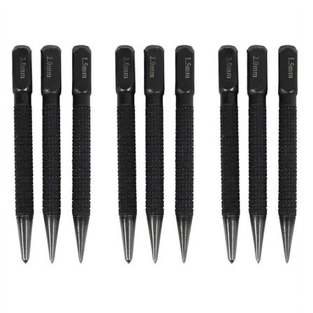 9Pcs High-Carbon Steel Center Punch Set 10cm Non Center Punch for Alloy Steel Metal Wood Marking Drilling Tool