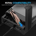 thumbnail image 3 of SABRENT USB-C Lay Flat Docking Station – NVMe M.2 + SATA 2.5”/3.5” SSD/HDD Enclosure, 10Gbps, Tool-Free, Offline Clone Function, USB 3.2 Type-C, for Windows, Mac, Linux (DS-UFNC), 3 of 8