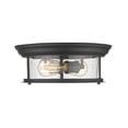 thumbnail image 6 of 2 Light Flush Mount In Seaside Style 13.5 Inches Wide By 5.5 Inches High-Brushed Nickel Finish Z-Lite 727F13-Bn, 6 of 7