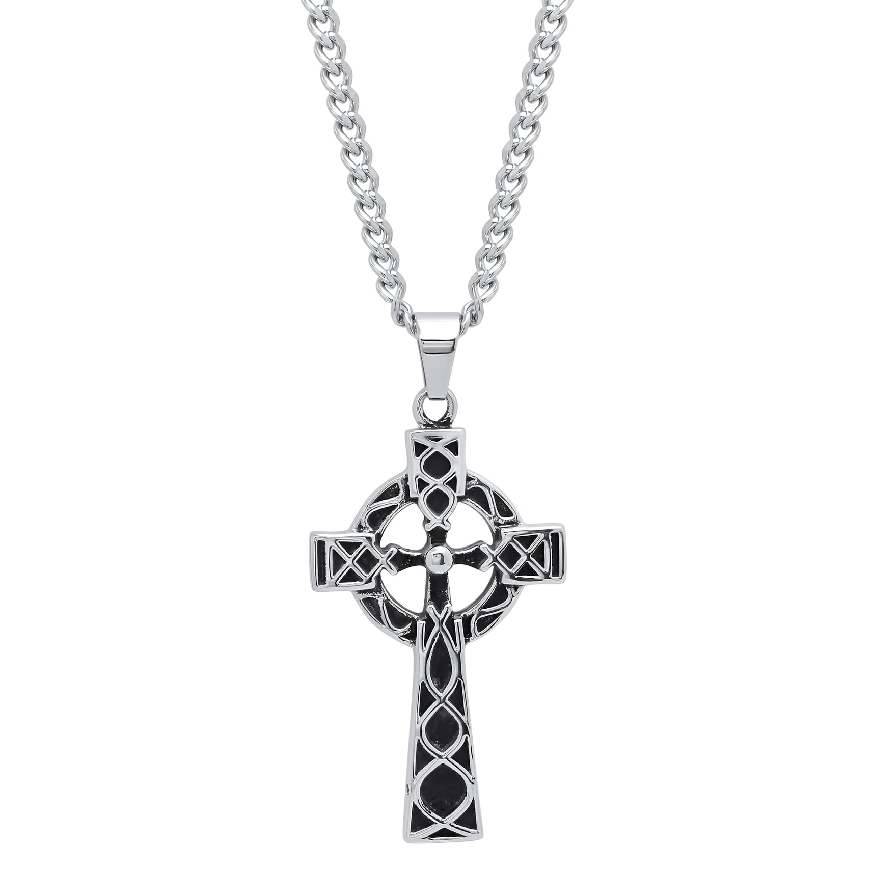 mens gothic cross necklace