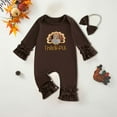 thumbnail image 2 of Zshosam Newborn Boy Rompers Girls Jumpsuits Girls Long Sleeve Winter Romper Warm Pullover Romper Jumpsuits Romper Size 6 12 Months,(Brown 6-12 Months), 2 of 4