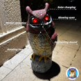 thumbnail image 2 of Búho de jardín Owlery con detector de movimiento y ojos parpadeantes solar, 2 of 6