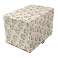 thumbnail image 1 of Hawaiian Dog Crate Cover, Natural Theme Exotic Flamingos Pattern with Tropical Plants, Easy to Use Pet Kennel Cover for Medium Large Dogs, 35" x 23" x 27", Pale Eggshell and Multicolor, by Ambesonne, 1 of 6