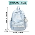 thumbnail image 3 of Polka Dot Lace Backpack, Cute Coquette Aesthetic Daypack with Bow Charm, Lightweight Multi-Pocket Laptop Backpack, 3 of 6