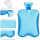 thumbnail image 3 of Botella de agua caliente de goma con tapa tejida, bolsa de agua caliente transparente de 2 litros, azul Ormromra FLD-2627, 3 of 6