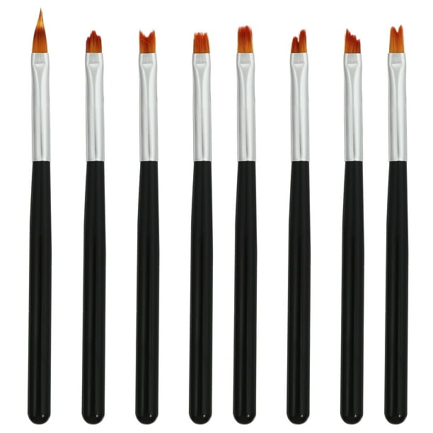 8pcs Nail Art Pincel de Nail Pintura Cepillo Set Poly Gel DIY Dibujo Pinceles