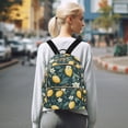 thumbnail image 7 of FORMRS Mini Backpack Purse for Women Quilted Travel Daypack Casual Shoulder Bag, Blue Floral Lemons, 7 of 7