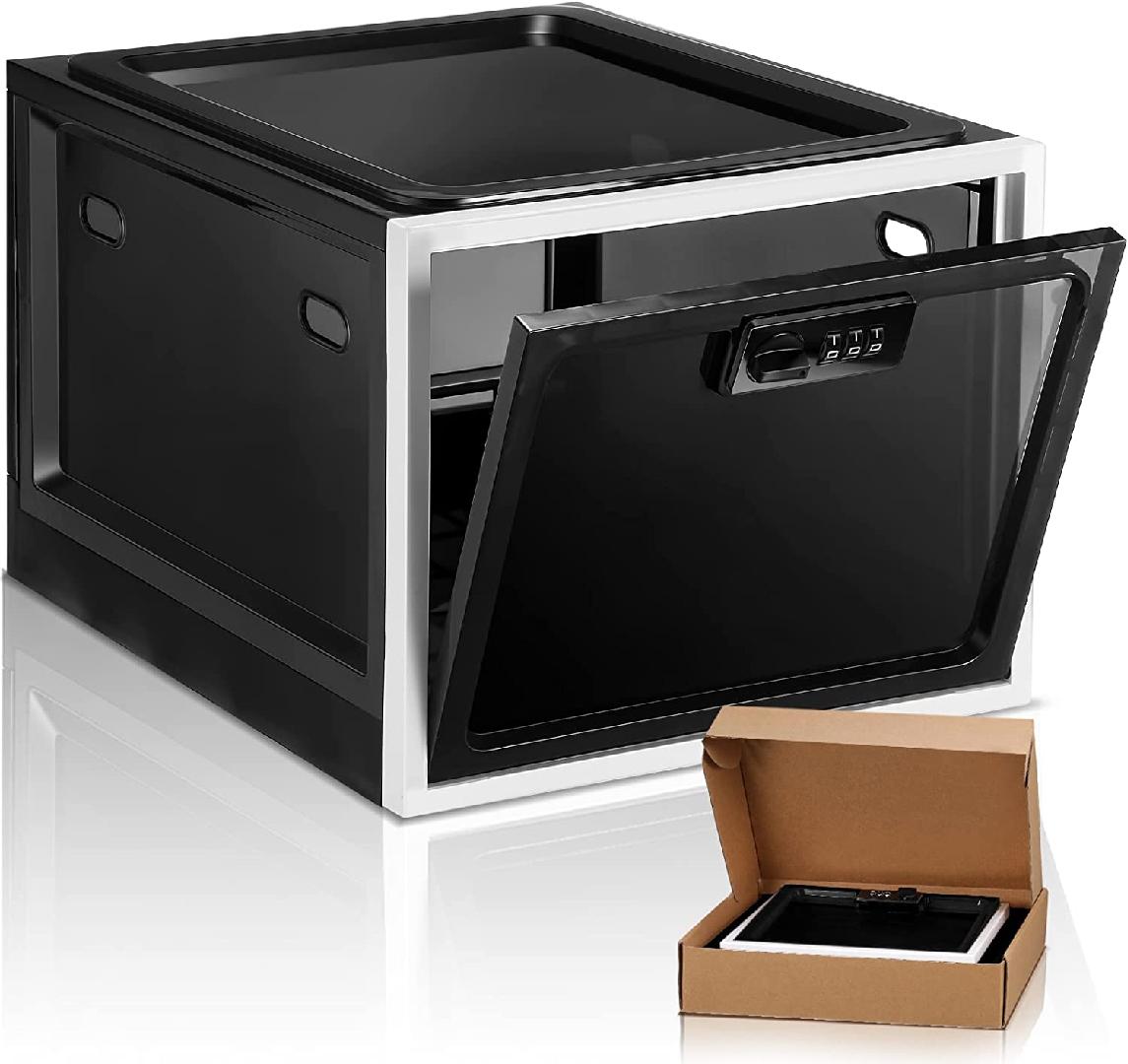 Lockable Box Medicine Lock Box for Safe Medication Plastic Clear