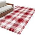 thumbnail image 2 of Red Checkered Runner Rug 2.7x5 FT, Non Slip Entryway Carpet, Red White Plaid Farmhouse Washable Soft Floor Carpet Entrance Mat Non-Shedding Throw Rug for Hallway Laundry Room Bedside, 2 of 9