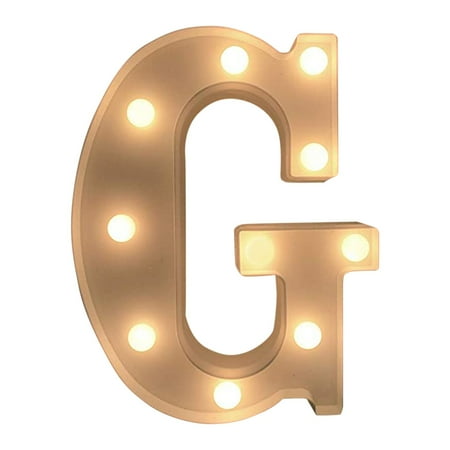 

Aowvw LED Letter Lights Light Up Plastic Letters Standing Hanging Warm Wihte Light