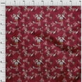 thumbnail image 4 of oneOone Velvet Maroon Fabric Conversational Print Fabric For Sewing Printed Craft Fabric By The Yard 58 Inch Wide, 4 of 4