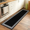 thumbnail image 3 of Black Geometric Large Area Rugs for Bedroom Living Room, Soft Non Slip Carpet Bedside Rug, Country Farm Traditional Chinese Tile Rectangular Floor Cover Kitchen Accent Rug 2'x6' for Office, 3 of 9