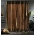 thumbnail image 4 of 3S BROTHERS Solid Linen Look Curtains Drapes Home Decorative Set of 2 Panels Linen Window Curtains Hanging Back Tap & Rod Pocket Nursery Room Bedroom Office - M-Yellow 52"x63" Each, 4 of 7