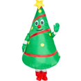 thumbnail image 1 of Disfraz inflable de árbol de Navidad BRILLAR accesorios para muñecos de Papá Noel Rojo Verde, 1 of 5