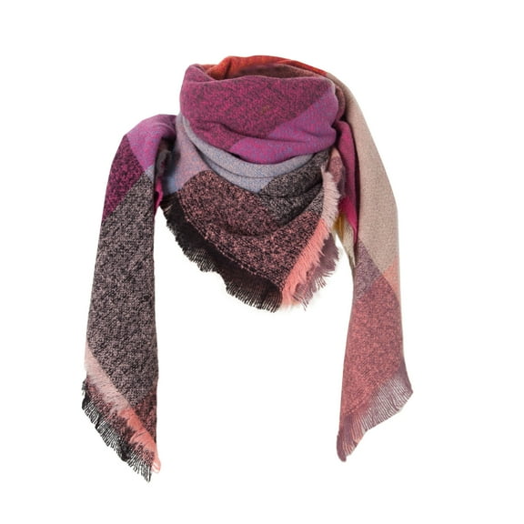 Scarf Women Classic Tassel Plaid Warm Soft Chunky Large Blanket Wrap Shawl Scarves Shawl Wraps For Women