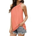thumbnail image 4 of Sherrylily Summer Women Tank Top Loose High Neck Sleeveless Tops Flowy Cami Pleated Shirts, 4 of 5