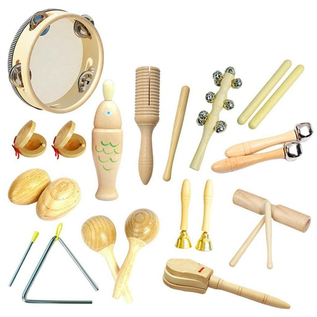 Milaget Ensemble d'Instruments de Musique Jouet Éducatif Tout-Petits 13 Pcs 1,085 kg