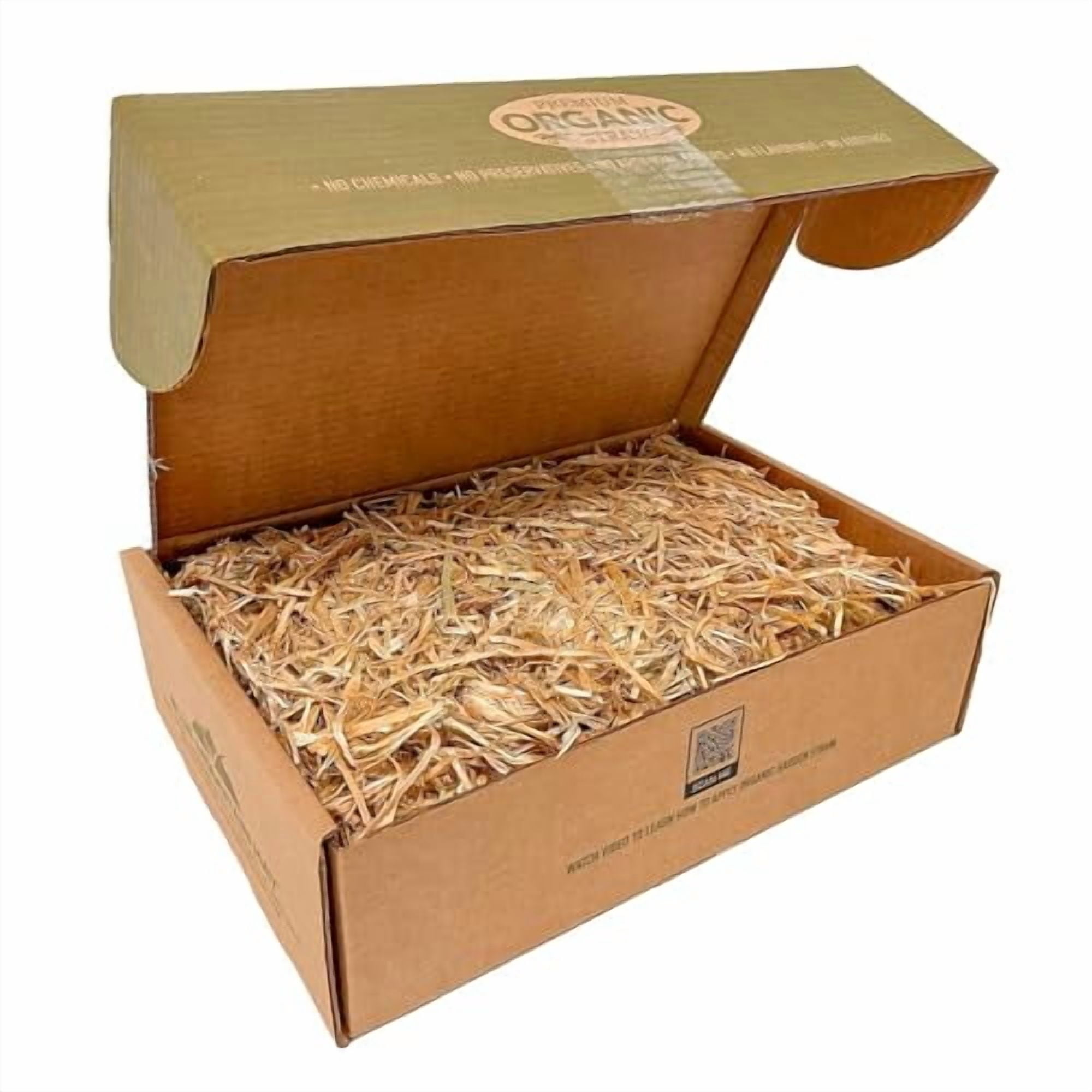 Blue Mountain Hay Organic Garden Straw (5 lb) - Natural Mulch for Gardening, Flower Beds & Landscaping, New Lawn Grass Seeding, Compost, Raised Garden Bed, Cat Grass & Grass Seed