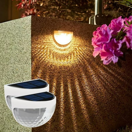 

Chamoist Outdoor Solar Lights For Yard Solar Fence Lights- Solar Powered Outdoor Fence Lighting For Fence Step Stair Post Wall Garden Light