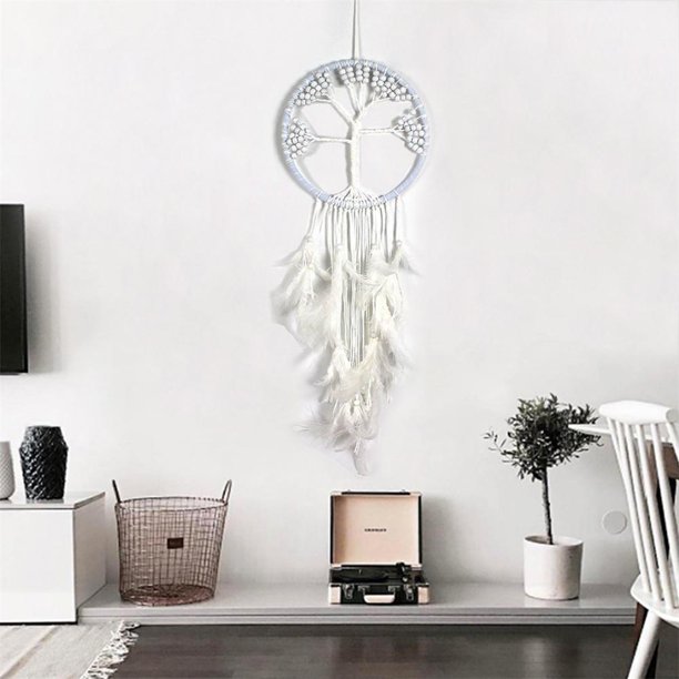 AUTCARIBLE Original Dream Catcher White Life Tree Shaped Dream Catcher