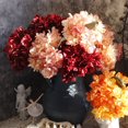 thumbnail image 5 of Flores de otoño Hortensias Flores artificiales Flores de hortensias de seda naranja,proceso de pétalos tostados Simula el estado marchito de la flor de hortensias de otoño Decoración del hogar de, 5 of 5