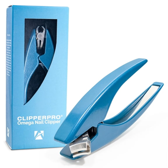 Azurro - Clipperpro Nail Clipper Stainless Steel Blades Rotate 180 for Men Women One Size - Blue