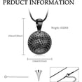 thumbnail image 5 of Golf Ball Urn Cremation Jewelry Urn Necklace for Ashes Stainless Steel Pendant Sport Memorial Keepsake Necklace Funeral Keepsake Urn Pendant Ashes Holder, 5 of 7