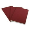 Moleskine Cahier Journal, Quadrille Rule, Cranberry Red Cover, 5 x 8.25, 80 Sheets, 3/Pack (401617)