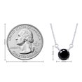 thumbnail image 4 of AFFY 1 Carat Black Moissanite Diamond Solitaire Pendant Necklace for Women 18K White Gold over Silver, 4 of 4