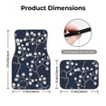 thumbnail image 4 of Daiia Cherry Blossoms on Navy Background Printed Car Floor Mats Set of 4, Durable Non Slip Auto Floor Carpet, Car Interior Carpets Proof Foot Pads Anti-Slip Cushion Automoetive Accessories, 4 of 6