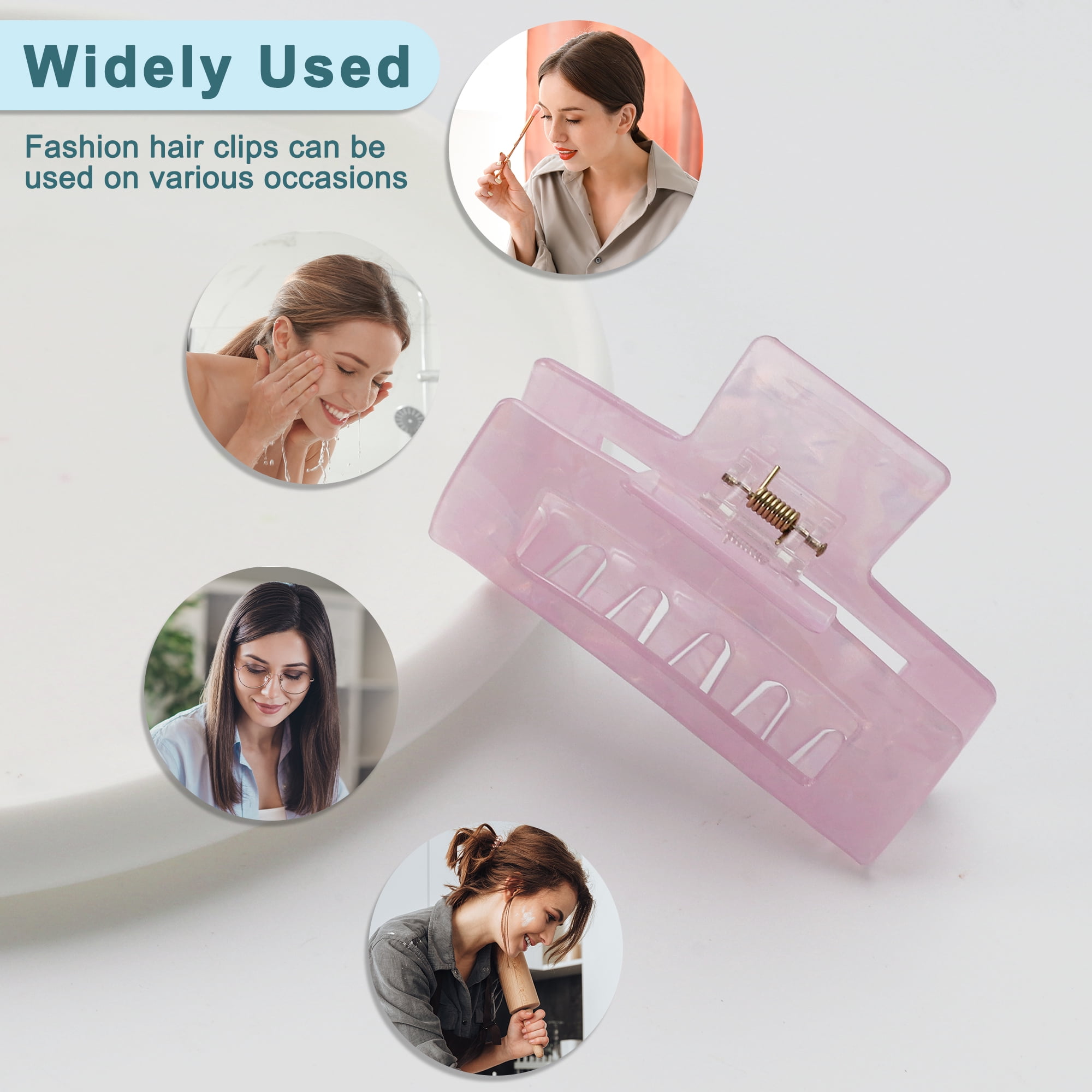 Unique Bargains Acetic Acid Tortoise Hair Claw Clips and Girls Purple
