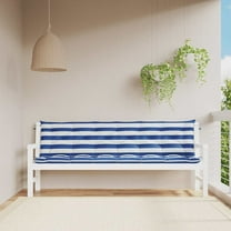 vidaXL Indoor/Outdoor Bench Cushions 2 pcs, Water-Repellent, Blue&White Stripe 78.7"x19.7"x2.8"