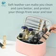 thumbnail image 6 of Deago Makeup Bag PU Leather Toiletry Bag Portable Cosmetic Pouch Water-resist Travel Organizer for Women (Pink), 6 of 9