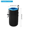 thumbnail image 2 of Uxcell Camera Lens Bag, 3.9" IDx9.8" H Drawstring Lens Pouch with Thick Protective Neoprene, Black Blue 2Pack, 2 of 6