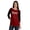 Bright Crimson Red, variant on Inkmeso Officially Vaccinated Funny Pro-Vaccine Boat Neck T-shirt For Womens