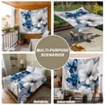 thumbnail image 6 of White Blue Flowers Tapestry for Bedroom Wall Hanging Tapestry, Modern Elegance Butterfly Floral Ceiling Backdrop Tapestries Poster Blanket Wall Decor for Teens Room Living Room Dorm 39" x 59", 6 of 8