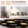 thumbnail image 2 of ODIKA 6' x 9' Machine Washable Non-Slip Area Rug, Celestial Sun High Traffic Rug, Black, 26679, 2 of 7