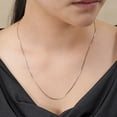 thumbnail image 4 of Collar de Cadena de Eslabones de 1 Mm JeenMata 16 Pulgadas color Blanco Plata Esterlina 925 Auténtica Unisex, 4 of 7