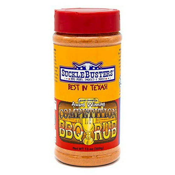 SuckleBusters Competition BBQ Rub: Award-Winning All-Purpose Seasoning, Traditional BBQ Rubs, Gluten-Free, No MSG Shaker (13oz)