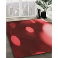thumbnail image 3 of Ahgly Company Machine Washable Indoor Square Transitional Red Area Rugs, 3' Square, 3 of 7