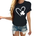 thumbnail image 1 of Pxiakgy Vente Chaude! T-Shirt Trèfle de la Saint-Patrick pour Femmes Chanceux Irlandais Manches Courtes T-Shirt Graphique Trèfle Mode Décontractée Imprimé Amour Col Rond Manches Courtes T-Shirt, 1 of 4