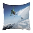 thumbnail image 1 of RYLABLUE Jumping skier Pillowcase Throw Pillow Cover Case 16x16 inches, 1 of 2