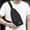 BK.Black, variant on Unisex Lightweight Crossbody Sling Backpack - Breathable Mesh with Headphone Port, Large Capacity Multi-Pocket for Hiking, Commuting, Travel Black