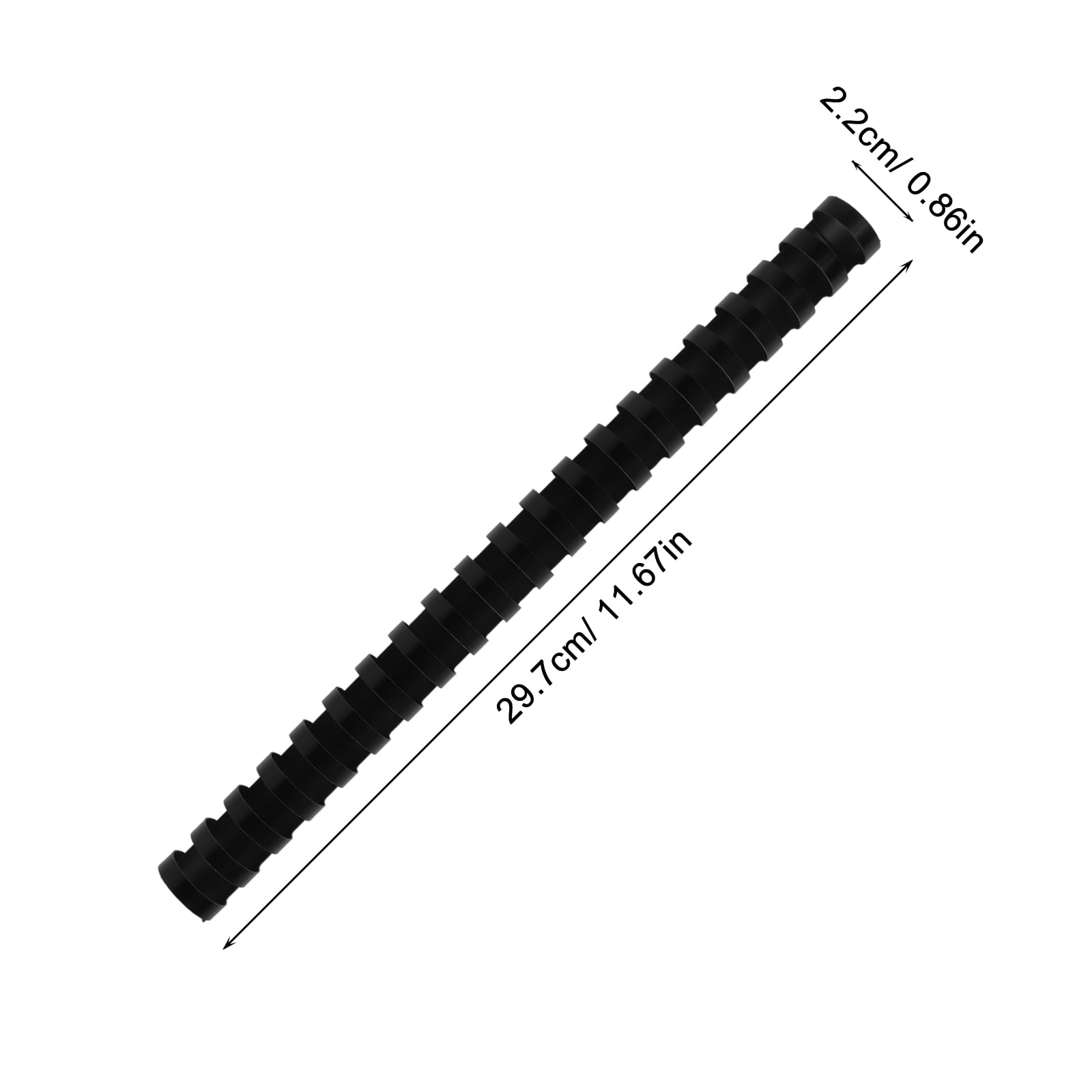 MLINS 1 Box of 50pcs Ring Sticks with 21 Rings Plastic Comb Bindings Loose-leaf Book Text Binding(22mm Black)