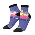 thumbnail image 2 of Bingfone Dog Washes In A Pink Bath Design Patterned Men'S Women'S Casual Cotton Socks, 2 of 9